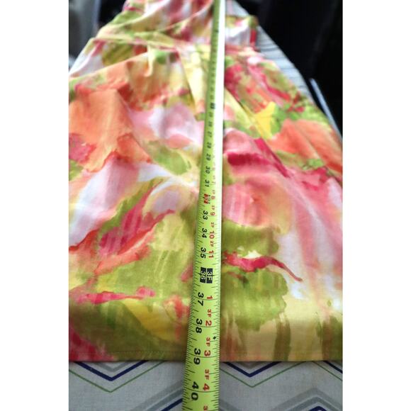 Jones New York Stretch Cotton Dress Floral Colorful Sheath Short Sleeveless 14 - Picture 7 of 7